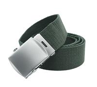 YEHMAN Unisex Gürtel Canvas Belt militärisches Design, mit Metall Gürtelschnalle Automatischer Taktischer Gurtel Outdoor Sportarten Stufenlos Verstellbarer Länge 120 cm Breite 3.5 cm - Kaki