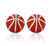 YEJAHY Sport Schmuck Ohrstecker Basketball 925 Sterling Silber Nadel Ohrringe Mädchen Damen Hypoallergen Leichtgewicht Hohl-Design Fußball-Fans Geschenk Zubehör