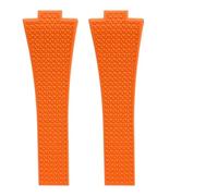 YELEMEABHB Kautschukarmband passend for TISSOT PRX Powermatic 35 mm 40 mm Uhren 11 mm 12 mm Schnellverschluss-Federschnalle Marineblau Schwarze Uhrenarmbänder Uhrenverschluss(Orange,12MM_ROSE GOLD)