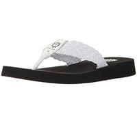 Yellow Box Damen Soleil Keilsandale, weiß/Silber, 40 EU