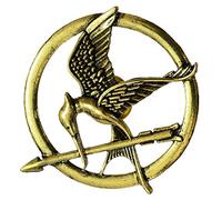YELLOW CHIMES Brosche, Motiv: Hunger Games Spottjay Bird für Jungen und Mädchen
