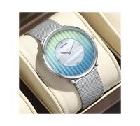 (Yellow, pack-5) LIGE Simple Men Watch Fashion Casual Classic Gradient Ultra-thin Dial Waterproof All-steel Men's Quartz Watch