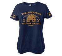 Yellowstone Offizielles Lizenzprodukt Barn Damen T-Shirt (Marineblau), Groß