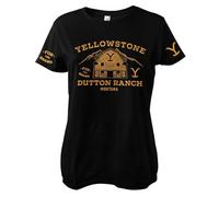 Yellowstone Offizielles Lizenzprodukt Barn Damen T-Shirt (Schwarz), Mittel