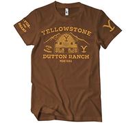 Yellowstone Offizielles Lizenzprodukt Barn Herren T-Shirt (Braun), Groß