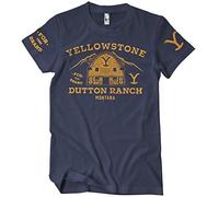 Yellowstone Offizielles Lizenzprodukt Barn Herren T-Shirt (Marineblau), XX-Large