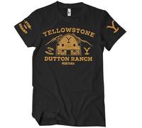 Yellowstone Offizielles Lizenzprodukt Barn Herren T-Shirt (Schwarz), Klein