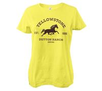 Yellowstone Offizielles Lizenzprodukt Dutton Ranch - Montana Damen T-Shirt (Gelb), Groß