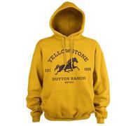 Yellowstone Offizielles Lizenzprodukt Dutton Ranch - Montana Kapuzenpullover (Gold), Mittel