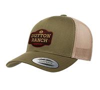 YellowStone Offizielles Lizenzprodukt Dutton Ranch Premium Trucker Cap (Olive-Khaki), Einheitsgröße