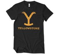 Yellowstone Offizielles Lizenzprodukt Herren T-Shirt (Schwarz), Klein
