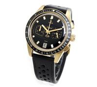 YEMA Rallygraf Herrenuhr mit Datumsanzeige, aus Edelstahl, mechanisch, Quarz, Schwarz