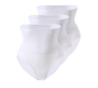 Yenita 3er Pack Damen Miederslip mit Bauchweg-Effekt, Figurformender Slip