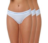 Yenita 3er Set Damen Underwear Modern-Sports-Collection, String, Weiss, Gr. M