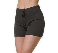 Yenita Damen RIPP-Jersey Shorts, Loungewear Shorts, anthrazit, Gr. M