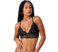 Yenita Damen Unterwäsche Lace Collection, Spitzen-Bustier ohne Bügel, BH gepolstert in Schwarz, Gr. XL