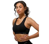 Yenita Seamless Wohlfühl-Bustier ohne Bügel - Comfort BH/Microfaser Top für Freizeit Fitness, Yoga (XL, Schwarz)