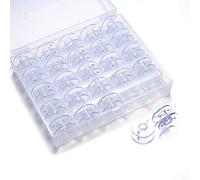 YEQIN 25 Stück Spulen für Nähmaschine, Nähspulen mit Etui, Sa156 Spulen, Spulen Klasse 15, Kunststoffspulen kompatibel mit Brother Singer Näh- und Stickmaschine (25 Spulen mit Box)