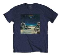 YES T Shirt Topographic Oceans Band Logo Nue offiziell Herren Navy Blau XL