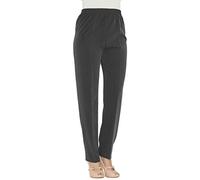 YESET Damen Hose gerade Schlupfhose Dehnbund dunkelgrau 44(Deutschland) - 52(Italien)