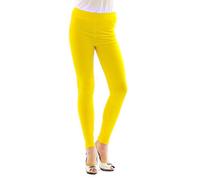YESET Damen Lange Leggings Leggins lang Baumwolle Hose Röre Herren Wäsche GELB XXXL