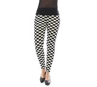 YESET Damen Leggings lang hoher Bund Hose Blickdicht Leo Leopard Karo-2 M