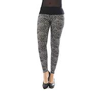 YESET Damen Leggings lang hoher Bund Hose Blickdicht Leo Leopard Leopard-grau-5 M
