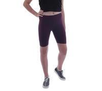 YESET Damen Sport Shorts Hotpants Sportshorts Radler Kurze Leggings Baumwolle dunkellila S