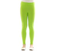 YESET Kinder Mädchen Leggings lang Blickdicht aus Baumwolle Hose Jungen Hellgrün 158