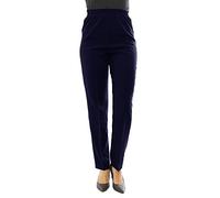 YESET Schlupfhose Damen Hose Baumwolle Dehnbund Business Classic dunkelblau 176 46/4XL