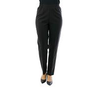 YESET Schlupfhose warm Fleece Baumwolle Dehnbund Business Hose Thermo schwarz 170 44-3XL
