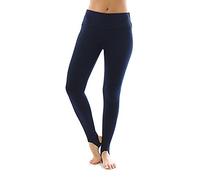 YESET Thermo Fleece hoher Bund mit Steg Leggings Baumwolle Leggins dunkelblau XXXL