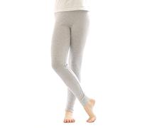 YESET Thermo Leggings Leggins Hose lang aus Baumwolle Fleece warm dick weich hellgrau M