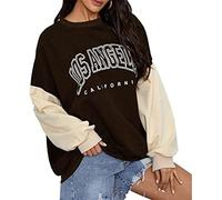Yesgirl Damen Löwenzahn Sweatshirt Langarmshirt Pusteblume Drucken Pullover Herbst Winter Bluse Tops Oberteile A Braun M