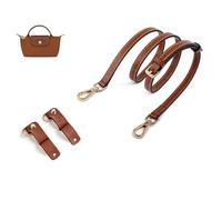 YESIKIMI Umrüstsatz mit einem Griff, kompatibel mit Longchamp Mini Tasche, echtes Leder, kostenloses Stanzen, Braun-G