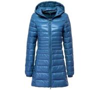 Yeuyyben Daunenjacke Frauen Winter Warme Jacken Damen Lange Leichte Weiße Ente Daunenjacke Ultraleicht Mit Kapuze Tragbare Daunenmantel, blau, 54