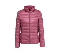 Yeuyyben Frauen Kurze Puffer Jacke Mode Stehkragen Leichte Packable Weibliche Unten Parka Casual Mantel, Leder pnnrk, 50