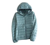 Yeuyyben Frauen Ultra Leichte Packbare Daunenjacke Atmungsaktive Mantel Große Größe Frauen Puffer Jacken, Peg EN8 mit Kapuze, 38