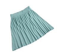 Yeuyyben Frühling Herbst Frauen Faltenrock Hohe Taille Ladys Koreanische Mode Eine Linie Kurze Mini Röcke, blau, Einheitsgröße