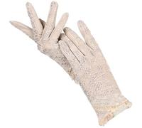 Yeuyyben Modische Schaffell-Spitzenhandschuhe Die Damen-Lederhandschuhe Fahren Klassische Stickerei-Lederhandschuhe Für Damen