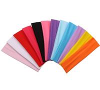 Yexueer 12 Packungen weiche, dehnbare elastische Stirnbänder - Schönheitskopfwickel und Haarschmuck für Damen und Mädchen