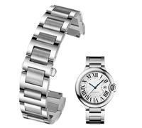 yeziu Edelstahl-Lug-End-Armband Für Cartier W6920046 Ballon Bleu-Serie Damen-Herren-Armband(Silver,18-11mm)