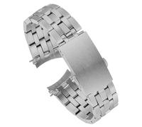 yeziu Gebogenes Edelstahl-Uhrenarmband Für Tissot 1853 T17 T461 T014430 T014410 PRC200 Uhrenarmband Silber Goldarmband(Silver,19mm)