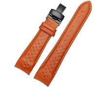 yeziu Gebogenes Uhrenarmband aus Rindsleder für Mido Multifort M025.407 M025.627 M005.430(Brown-Black,22mm)