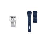 yeziu Kautschukarmband für Breitling Mechanical Chronograph B01, Super Ocean Avenger Uhrenarmband.(Blue silver2)