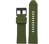 yeziu Silikon-Uhrenarmband für Diesel DZ4496 DZ4427 DZ4487 DZ4323 DZ4318 DZ4305 Herrenuhren Armband(Green black buckle,26mm)