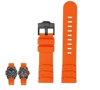 yeziu Uhrenarmbänder aus Harzsilikon für Luminox 3749 3741 3723 3729 Armband(Orangeb,24mm)