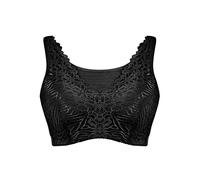 YFEIQI Mastektomie-BH für Frauen mit Taschen für Prothese, Silikon, Brustform, Alltags-BH, schwarz, 100C