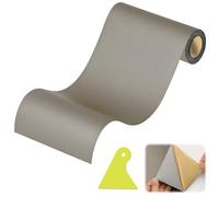 YFLeomry 3 Stück Kunstleder Selbstklebend 30x137cm Lederflicken Selbstklebend, Verschleißfest und Kratzfest, Leder Reparatur Set für Leder Reparatur und Renovierung(Grau)