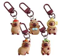 YGCHEN Capybara Schlüsselanhänger Niedlicher Capybara Schlüsselringer Geburtstagsgeschenk Tiere Schlüsselanhänger Capybara Figur Anhänger Spielzeug Taschenanhänger 10 Stück